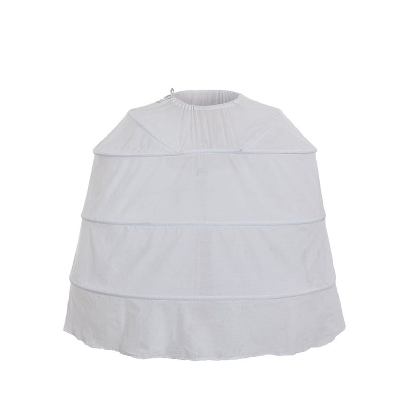 DUNHAO COS Women's White Crinoline Pannier Underskirt Victorian Dress (Long Pannier) - Image 1